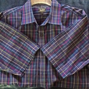 Neiman Marcus mens button up short sleeve shirt.